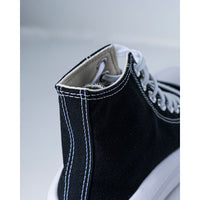 Converse Black Cotton Platform Sneakers