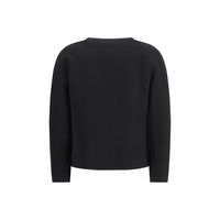 Max Mara Black Triacetate Full-Length Jacket