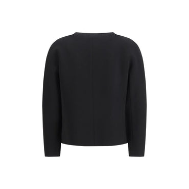 Max Mara Black Triacetate Full-Length Jacket
