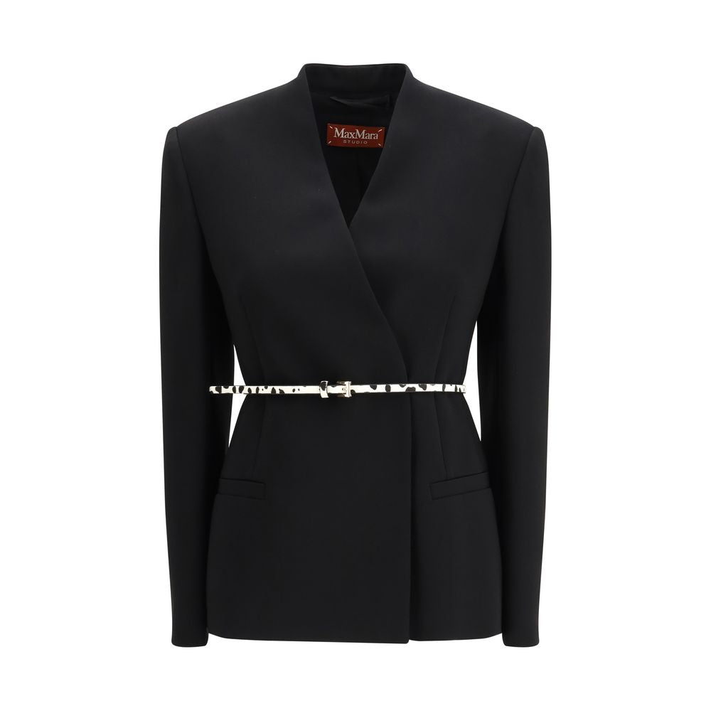 Max Mara Black Triacetate Coat