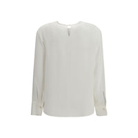 Max Mara White Triacetate Blouse