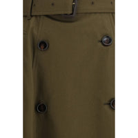 Burberry Bicolor Cotton Midi Skirt