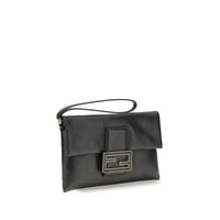 Fendi Black Calf Leather Bos Taurus Shoulder Bag