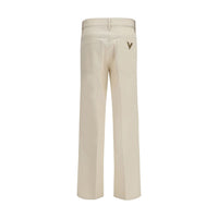 Valentino Beige Cotton Flared Jeans