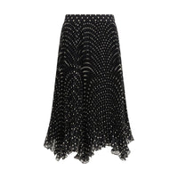 Valentino Black Viscose Midi Skirt