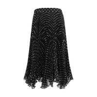 Valentino Black Viscose Midi Skirt