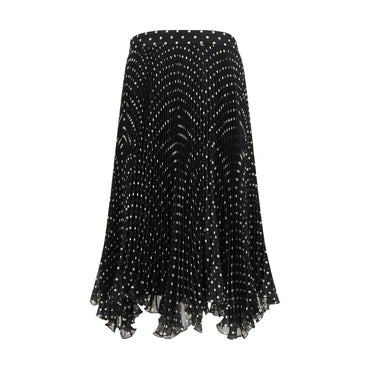 Valentino Black Viscose Midi Skirt