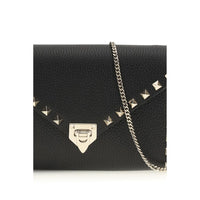 Valentino Garavani Black Calf Leather Bos Taurus Wallet