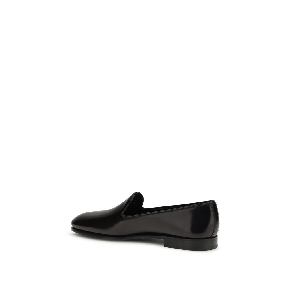 Church's Black Calf Leather Bos Taurus Slip-On Loafers