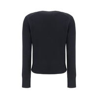 Ami Paris Black Merino Wool Sweatshirt