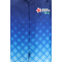 Casablanca Blue Silk Polo Shirt