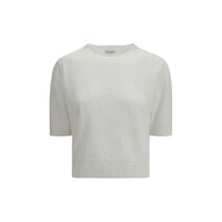 Brunello Cucinelli White Cotton Sweatshirt