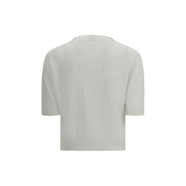 Brunello Cucinelli White Cotton Sweatshirt