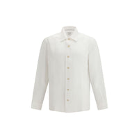 Brunello Cucinelli White Linen Dress Shirt