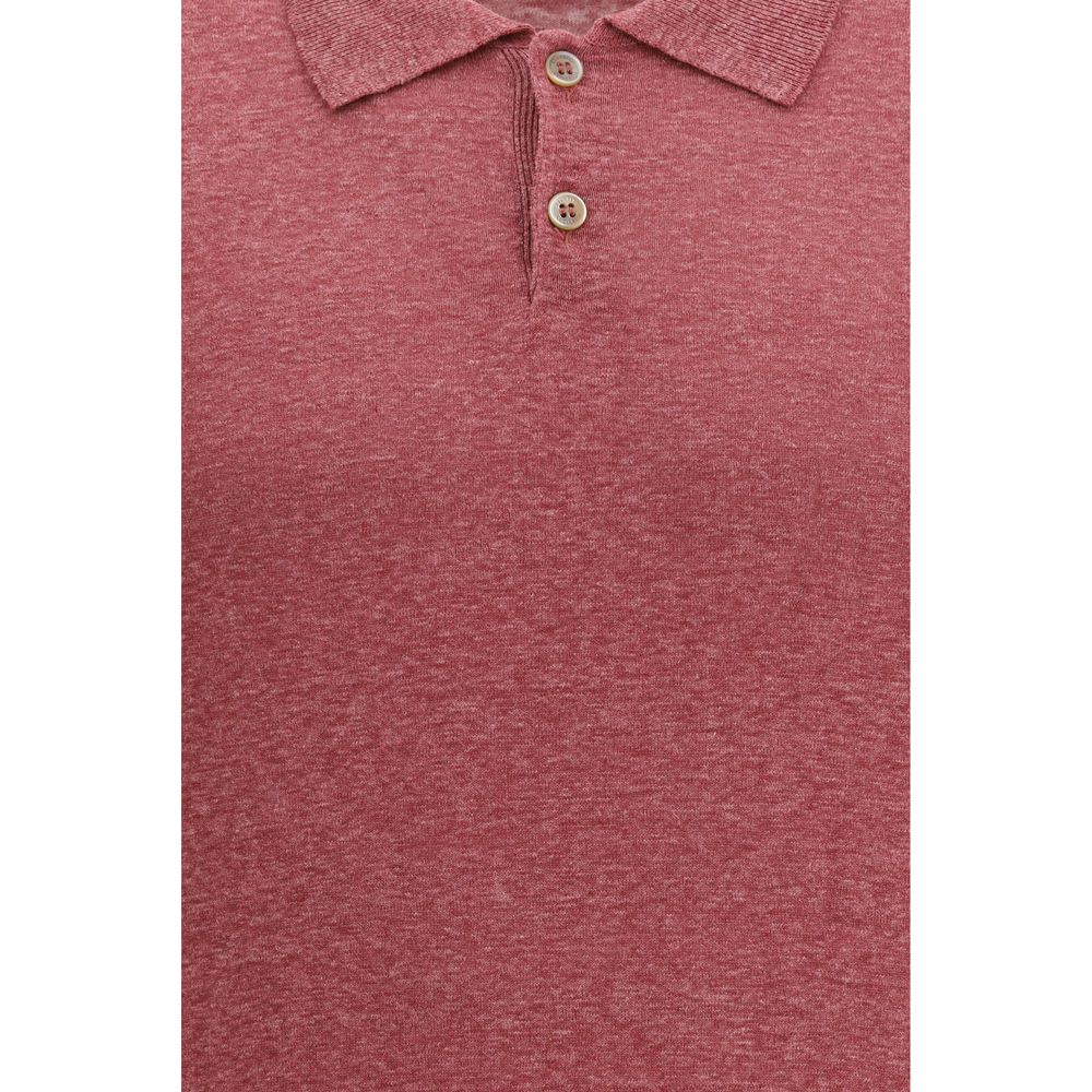 Brunello Cucinelli Multicolor Linen Polo Shirt