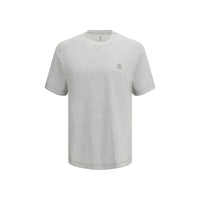 Brunello Cucinelli Gray Cotton T-Shirt