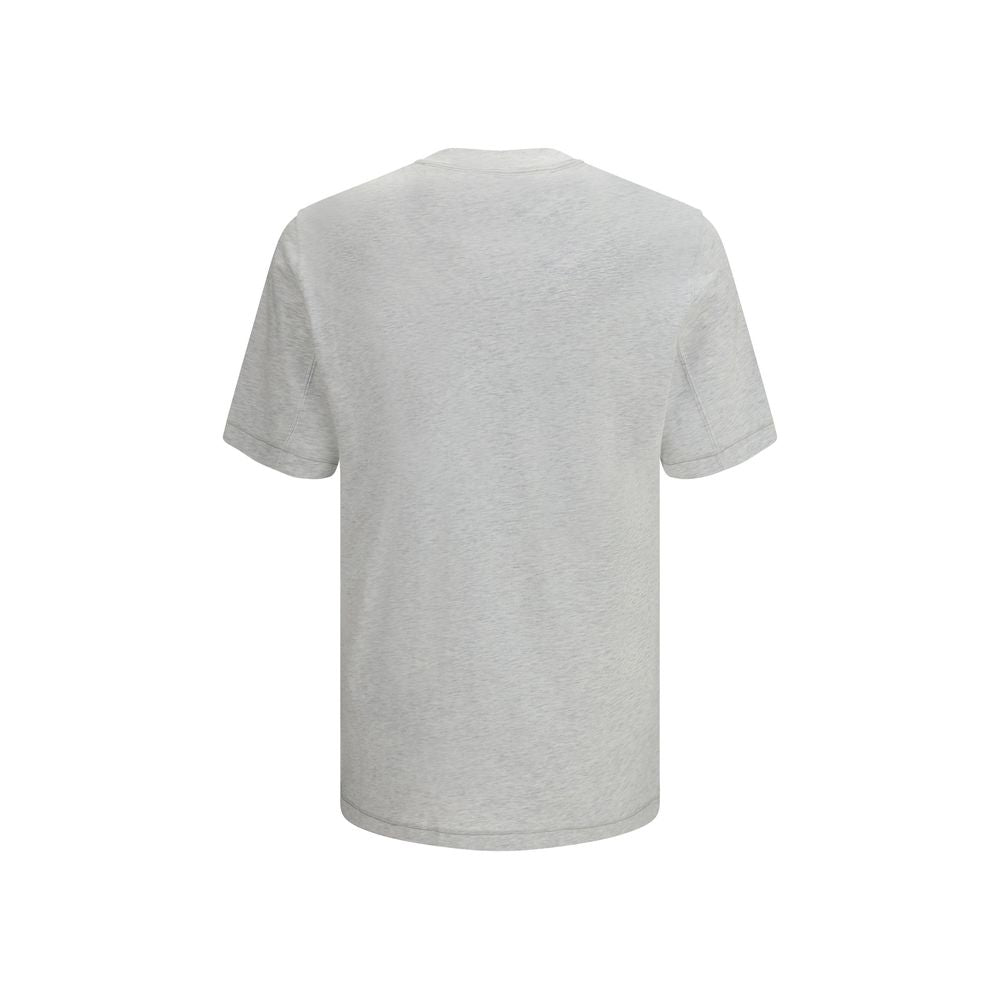 Brunello Cucinelli Gray Cotton T-Shirt