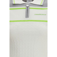 Casablanca White Viscose Polo Shirt