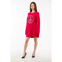 Moschino Fuchsia Wool Casual Dress