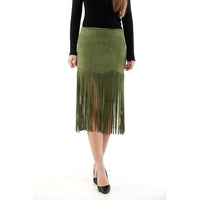 Moschino Bicolor Cotton Midi Skirt