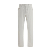 Diesel White Cotton Slim Fit Jeans