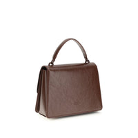 PINKO Brown Calf Leather Bos Taurus Shoulder Bag
