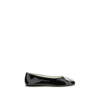 Tory Burch Black Calf Leather Bos Taurus Ballet Flats