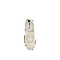 Miu Miu Beige Recycled Polyamide Ballet Flats