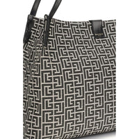 Balmain Black Cotton Shoulder Bag