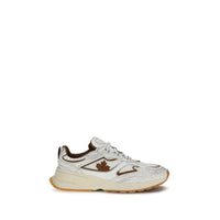 Dsquared² White Calf Leather Bos Taurus Athletic Sneakers