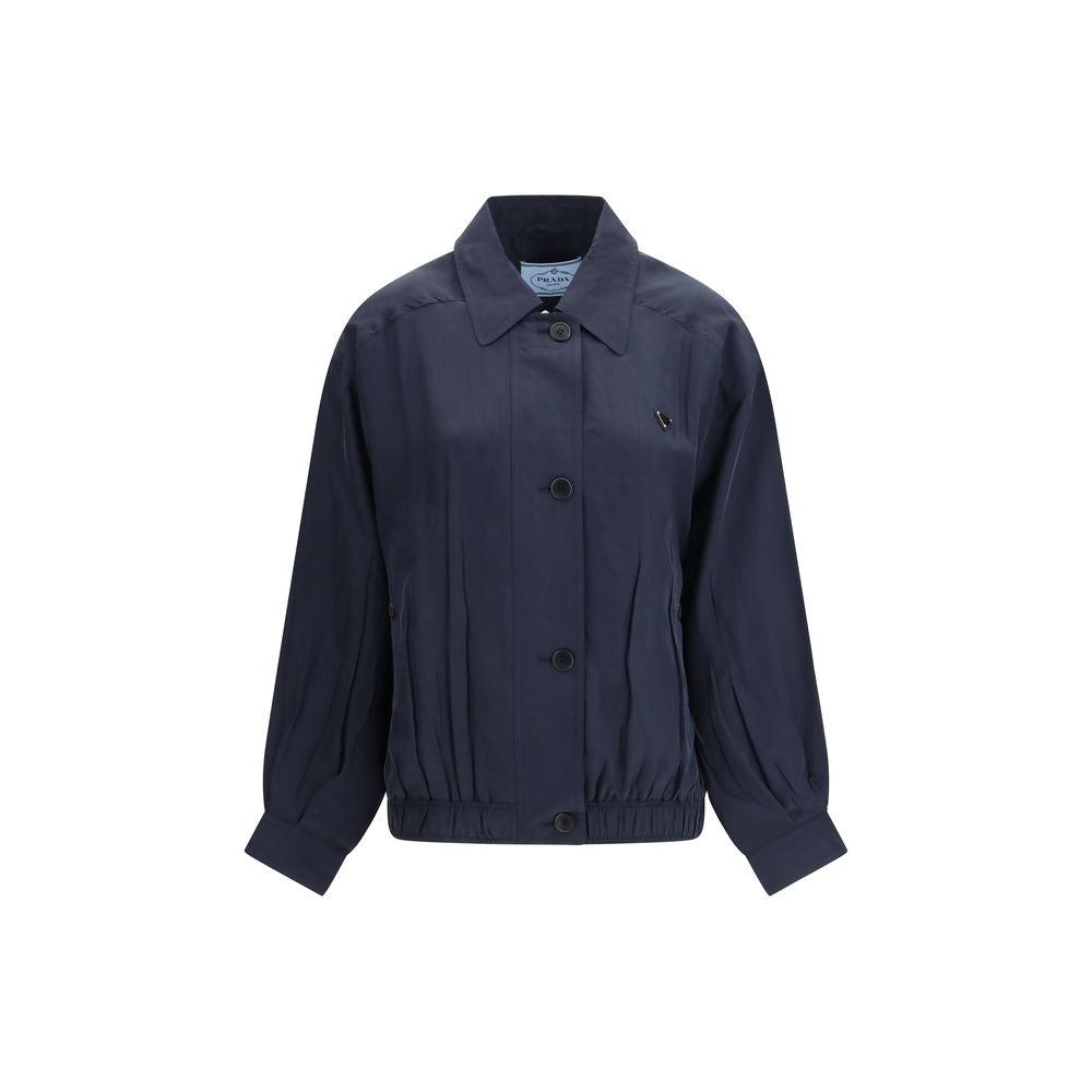 Prada Blue Silk Coat