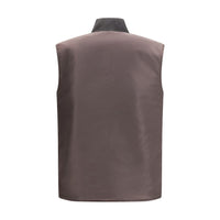 Diesel Brown Polyamide Sleveless Jacket