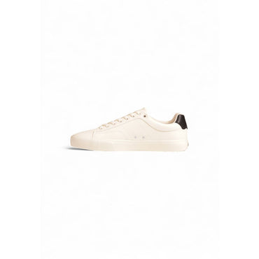 Hugo Boss Cream Leather Low Top Sneakers