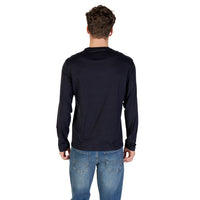 Armani Exchange Blue Cotton Long Sleeve T-Shirt