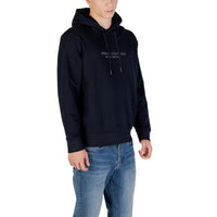 Armani Exchange Blue Cotton Hoodie