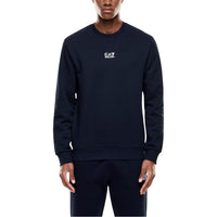 EA7 Emporio Armani Blue Cotton Sweatshirt