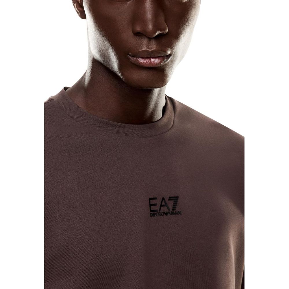 EA7 Emporio Armani Brown Cotton Sweatshirt