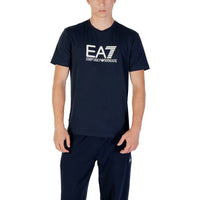 EA7 Emporio Armani Blue Cotton Sportswear