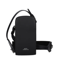 A.P.C. Black Leather Crossbody Bag
