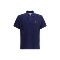 Ami Paris Blue Cotton Polo Shirt