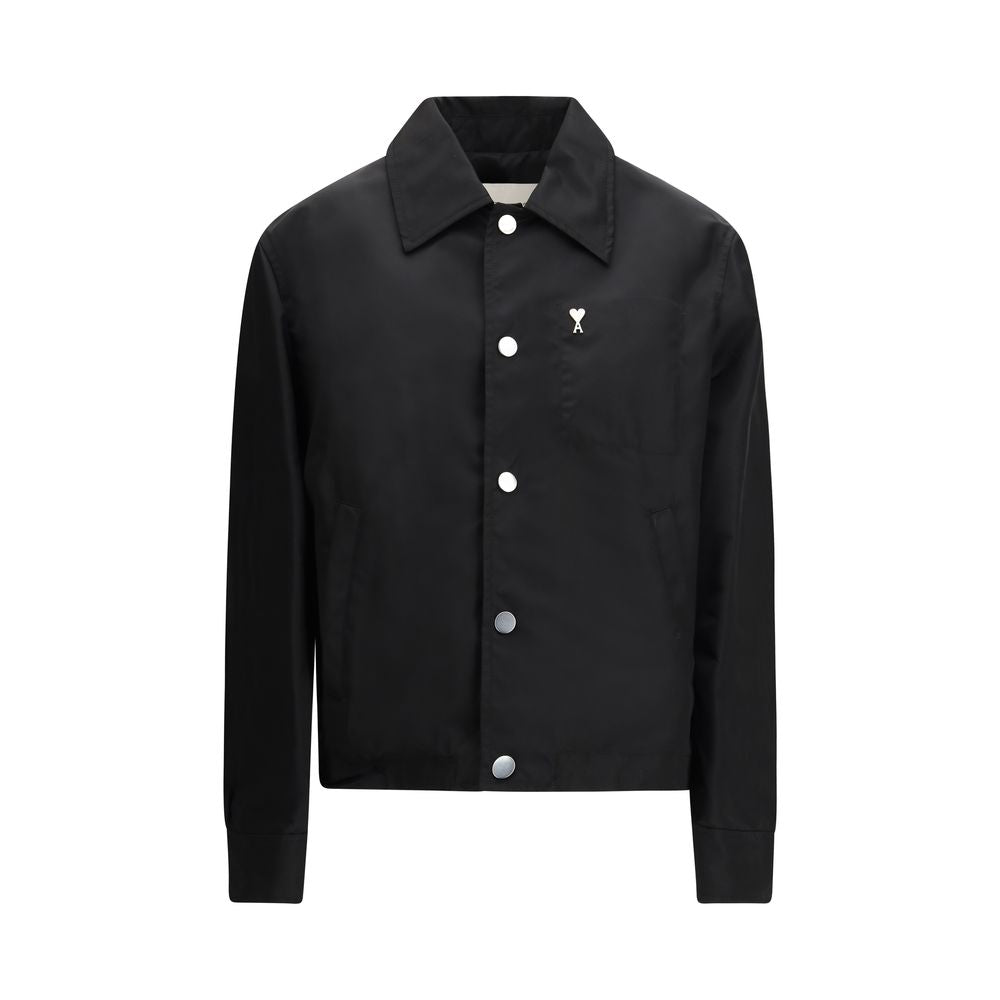 Ami Paris Black Polyamide Shell Jacket