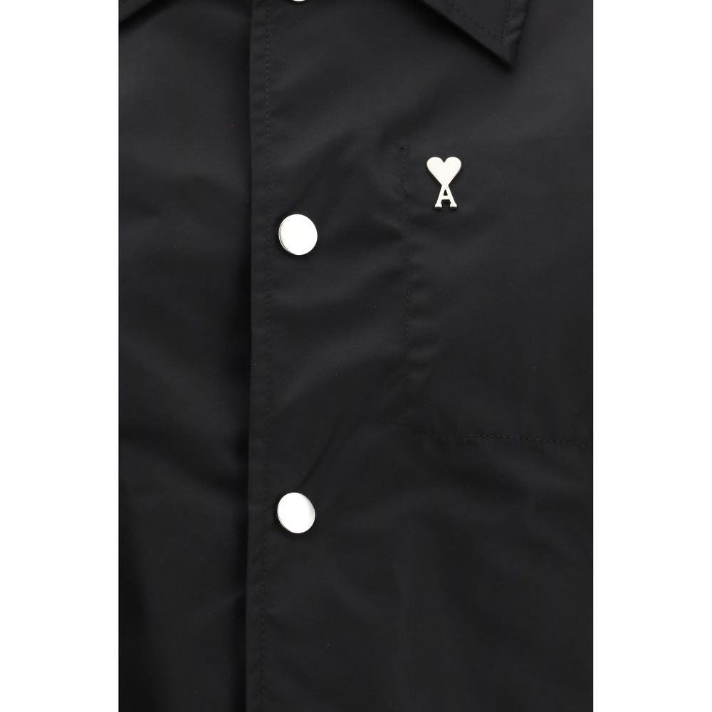 Ami Paris Black Polyamide Shell Jacket
