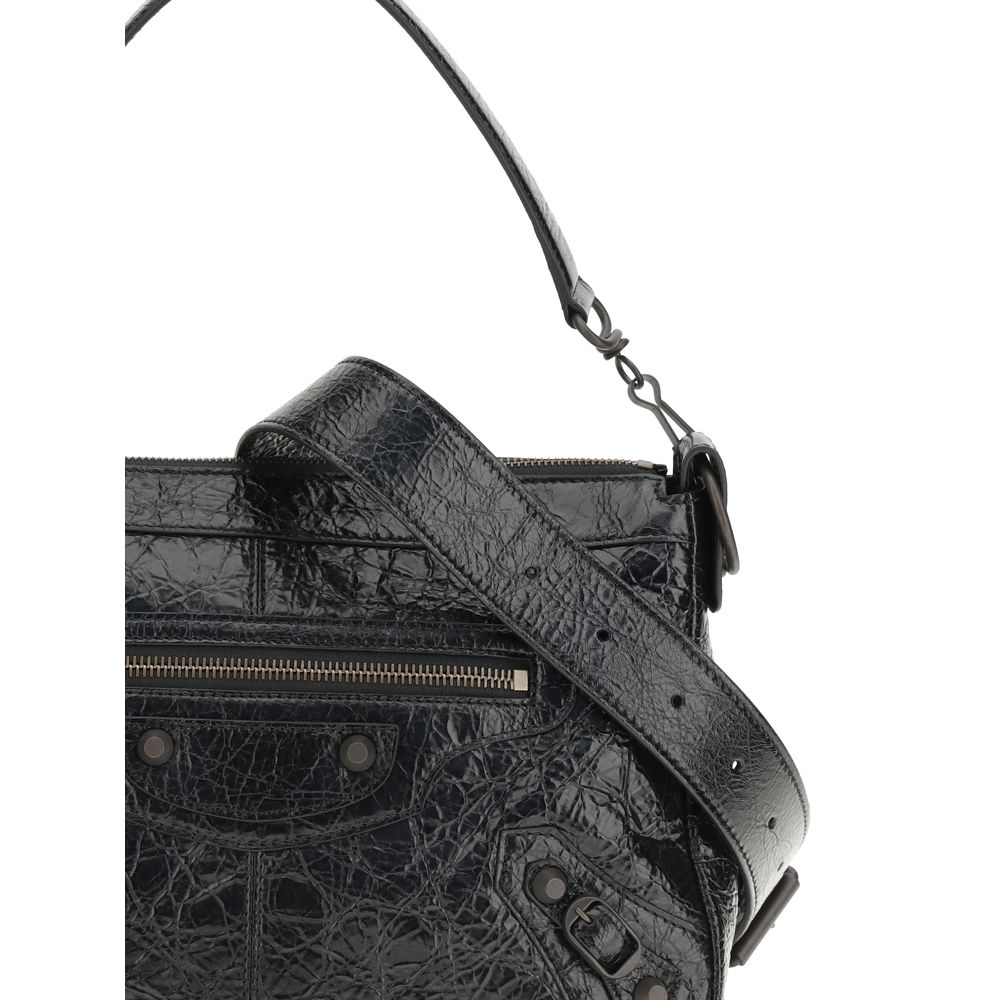 Balenciaga Black Lamb Ovis Aries Aries Shoulder Bag