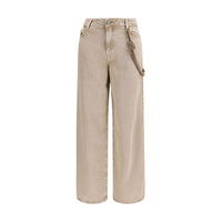 PINKO Beige Cotton Relaxed Fit Jeans