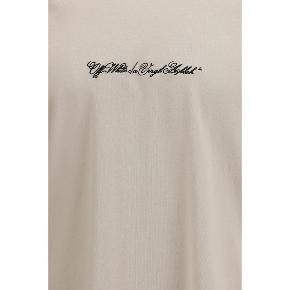 Off-White Beige Cotton T-Shirt
