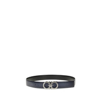 Ferragamo Black Calf Leather Bos Taurus Regular Belt