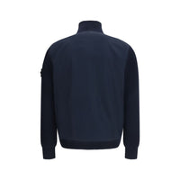 Stone Island Blue Cotton Coat