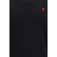 Ami Paris Black Merino Wool Sweatshirt
