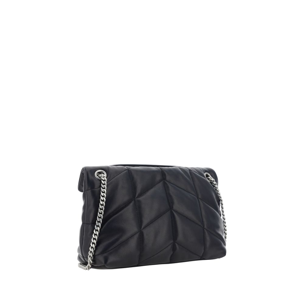 Saint Laurent Black Lamb Ovis Aries Aries Shoulder Bag
