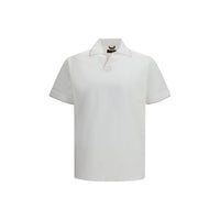 MooRER White Cotton Polo Shirt